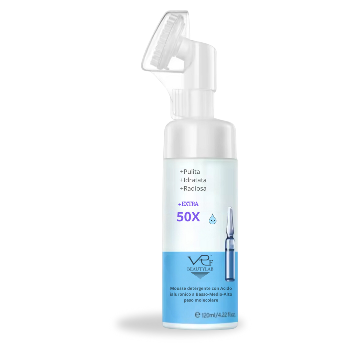 MOUSSE detergente CON ACIDO IALURONICO 3 PESI MOLECOLARI 50X 1 euro