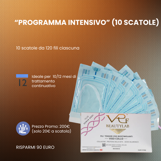 🟨 Programma Intensivo – 10 Scatole di Fili al Collagene e proteine della seta VRF