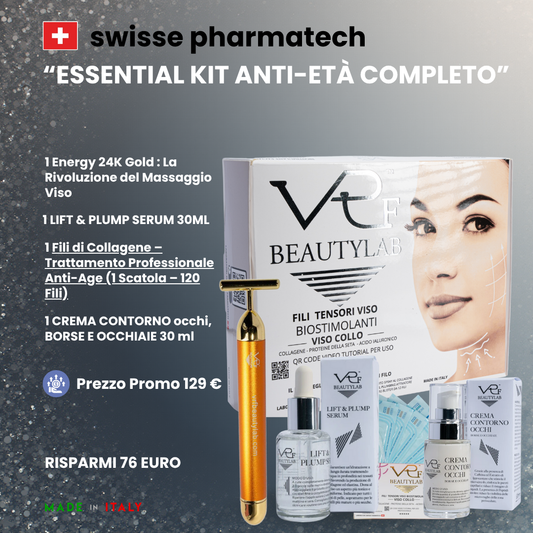 🟩 Kit Essential – Trattamento Anti-Età Completo con Beauty Bar