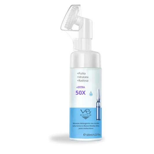 MOUSSE detergente CON ACIDO IALURONICO 3 PESI MOLECOLARI 50X